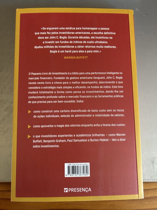 Livro O pequeno livro do investimento