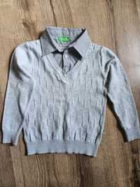 Кофта-обманка, нарядна, сорочка, свитер, ріст 116-122см