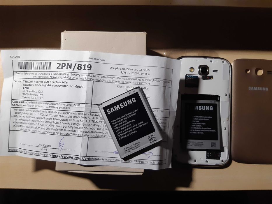 Samsung Galaxy Grand Neo Plus Duos, do naprawy.