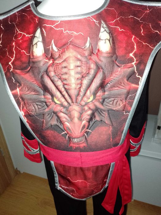 NOWY strój karnawałowy NINJA WOJOWNIK kostium przebranie 122/128 (1)