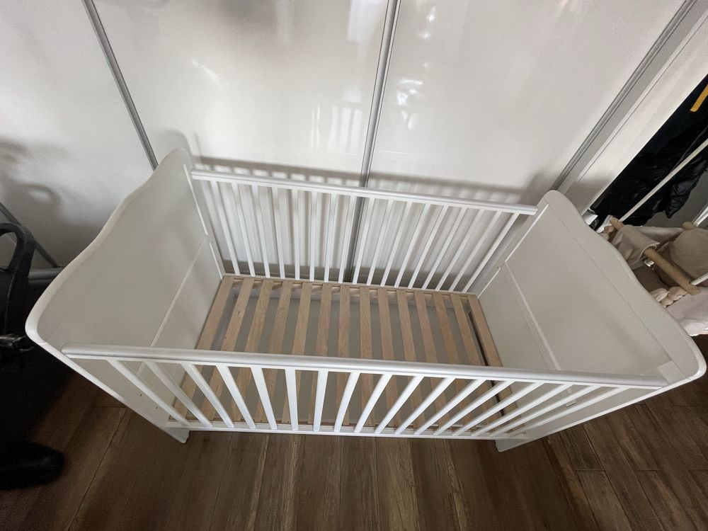 Łóżeczko / Tapczanik ISABEL 3w1 140x70 + szuflada : BIAŁY