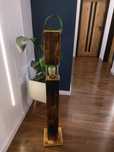 Lampa drewniana stojąca