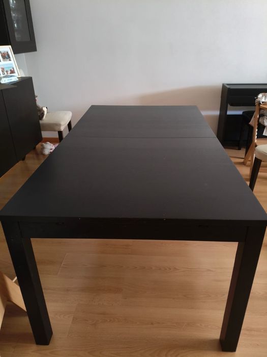 Mesa extensivel preta strandtorp IKEA