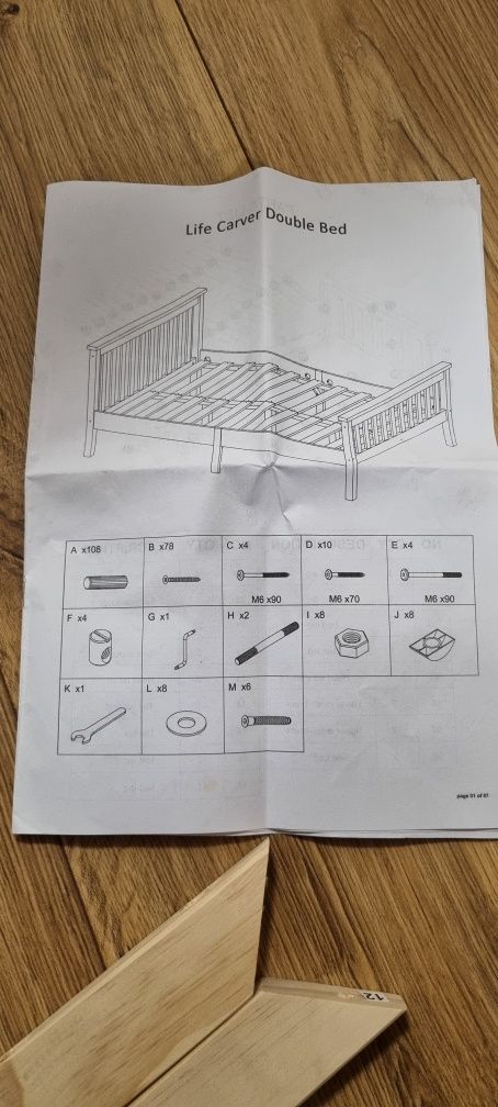łużko nowe  białe