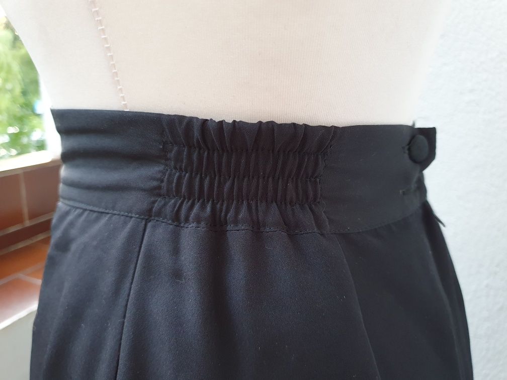 Długa gotycka spódnica z różą i guziczkami midaxi romantic goth retro