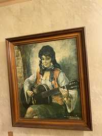 Obraz „Cyganka z gitarą” 72/62 cm