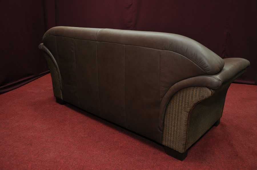 Шкіряний диван, крісло, пуф. Кожаный гарнитур бу. "Lloyd Loom"