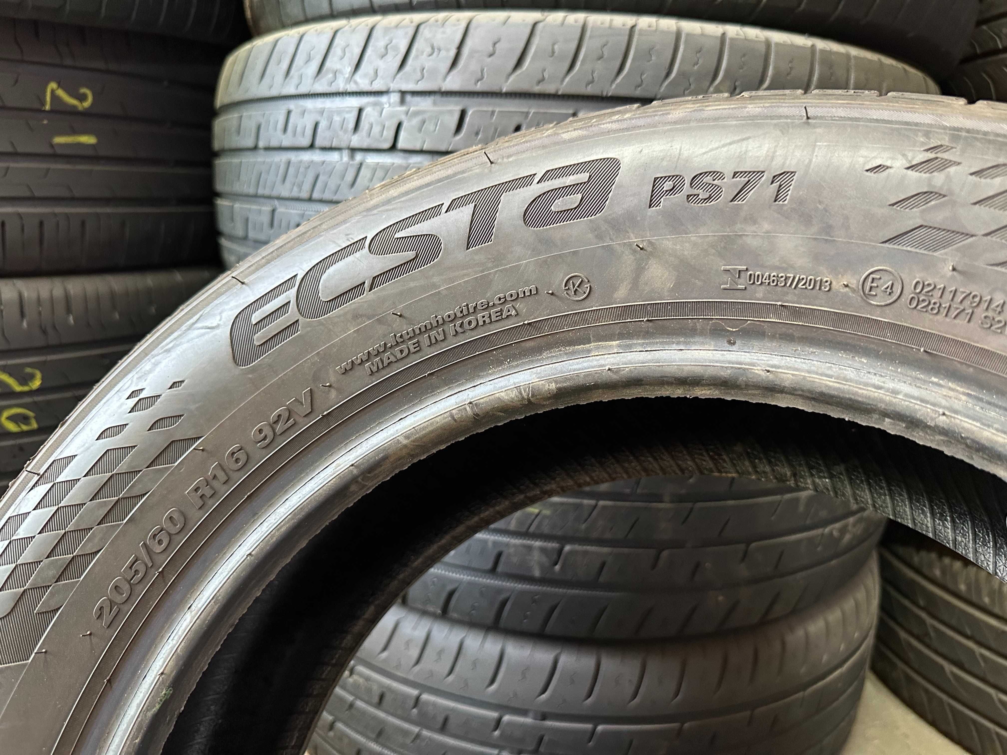 Літні шини 205/60R16 KUMHO Ecsta Ps71 комплект 2023/2022