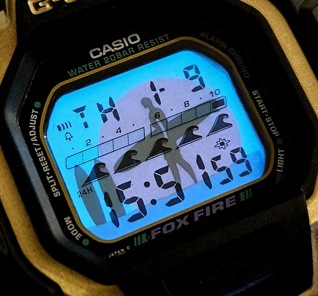 DW-8160D-1B Endless Summer Foxfire vintage-G Casio G-shock 1995