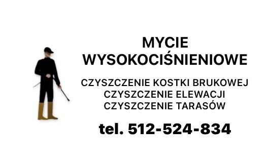 Mycie kostki brukowej, tarasów