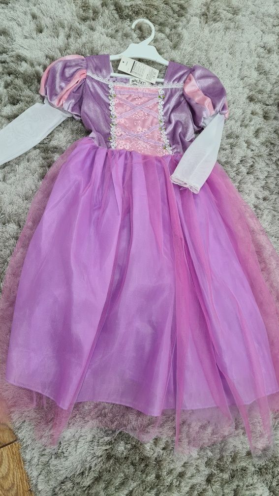 Vestido princesa rapunzel 4/6anos