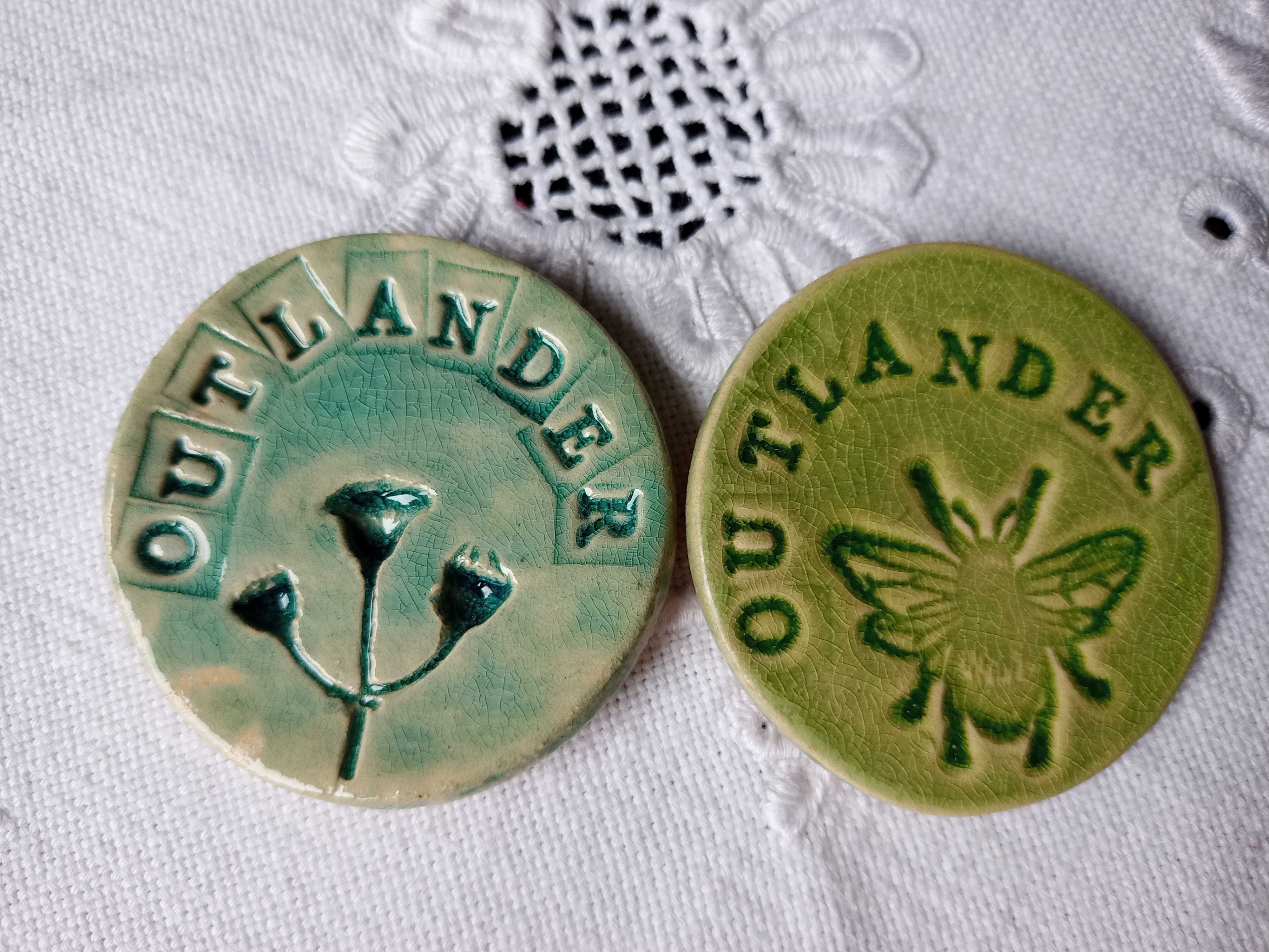 Ceramiczny magnes Outlander, ważka, rękodzieło, handmade