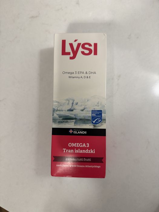 Nowy Lysi Tran islandzki o smaku tutti frutti, olej, 240 ml