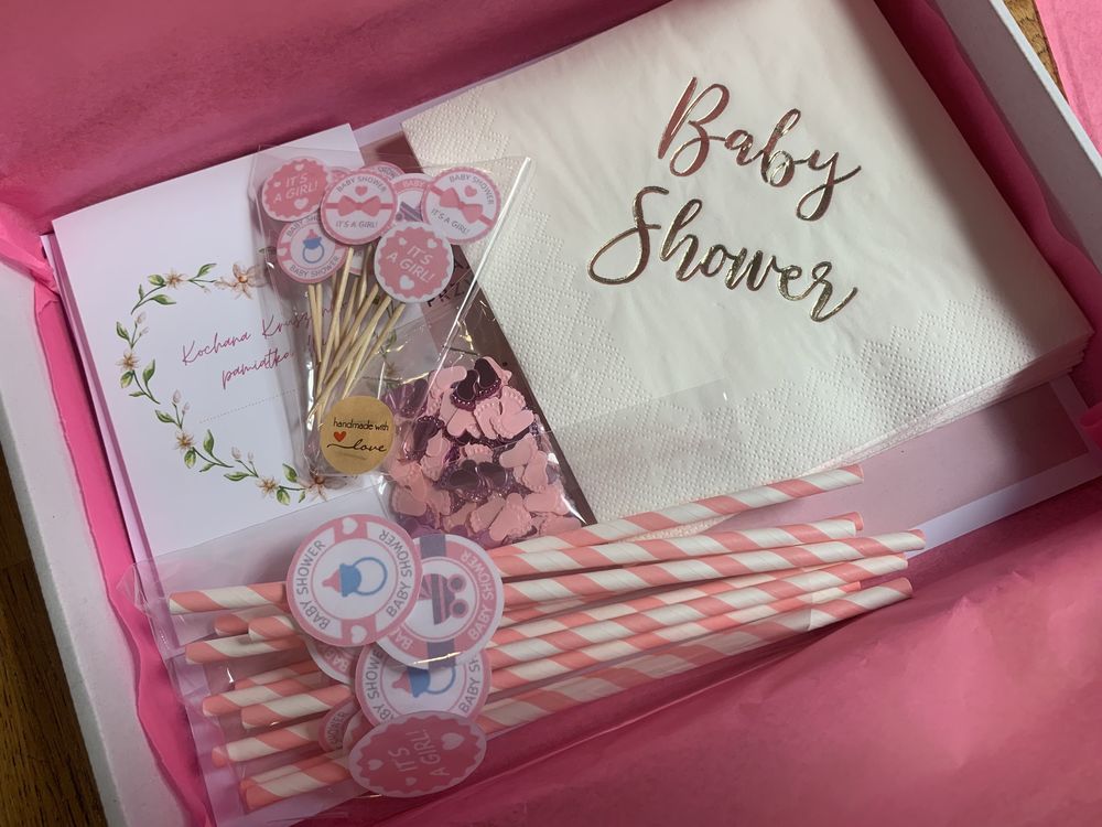 Baby shower box dziewczynka pakiet S