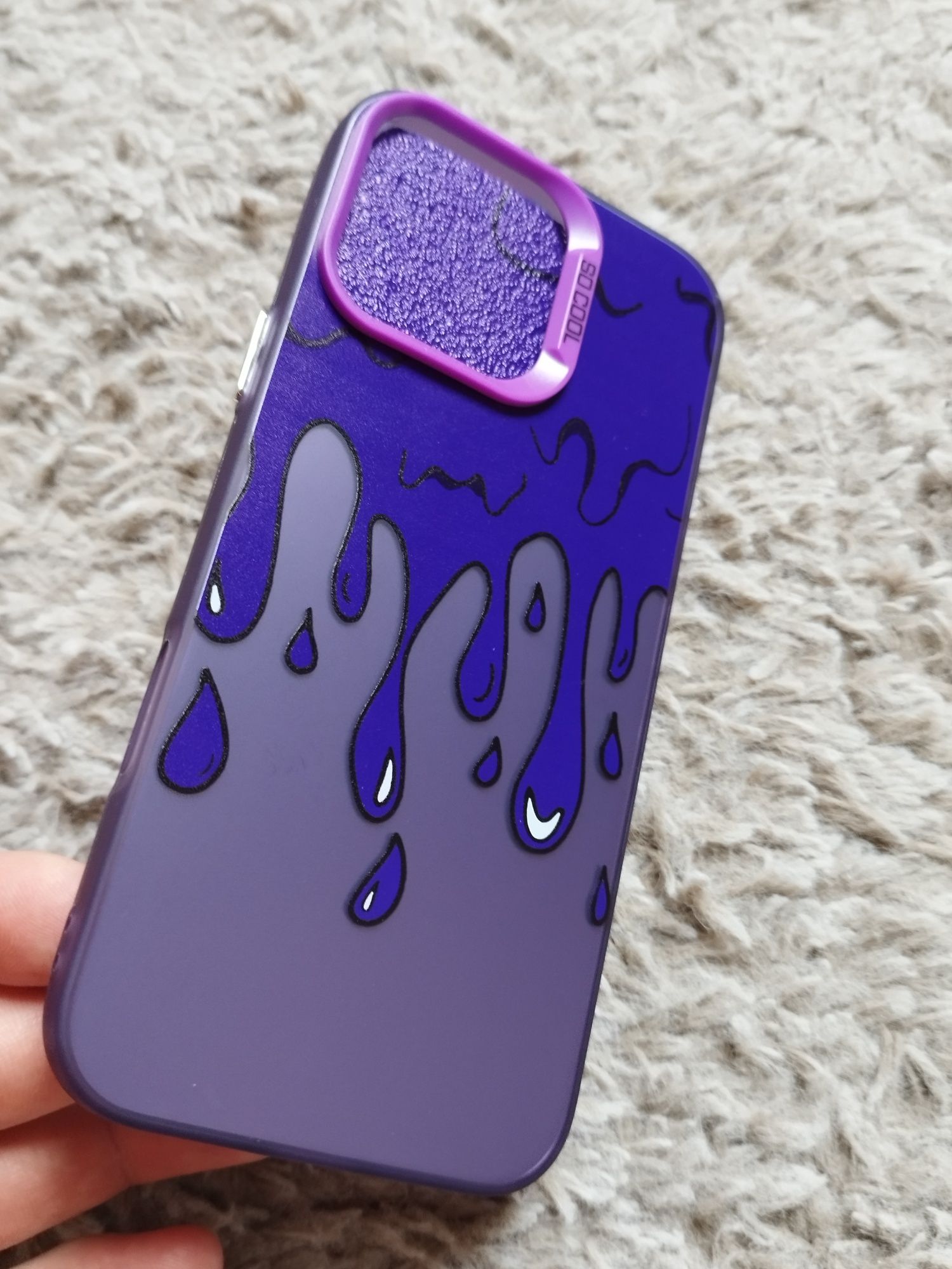 Case Etui iPhone 16 Pro Max Piękne Jagodowe Fioletowe nowe etui z ochr