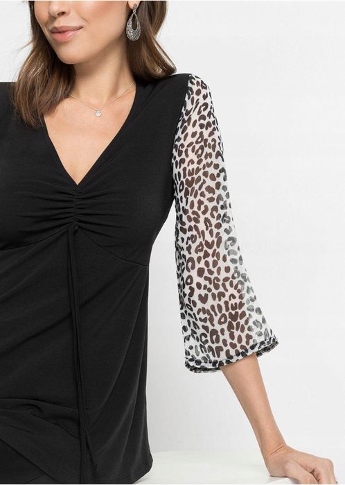 B.P.C bluzka z szyfonowymi rękawami ^36/38