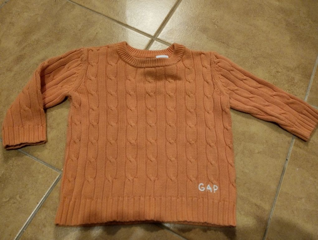 Sweter Gap dla chłopca pomarańczowy r. 80/87 12/18 m cy
