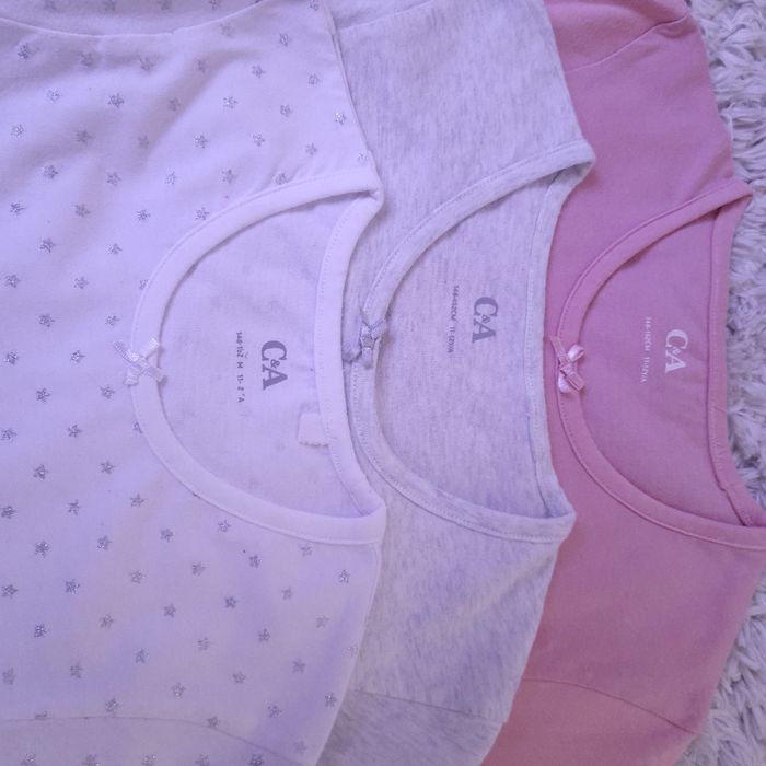 Zestaw podkoszulek c&a r.146-152 jak nowe