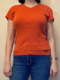 Bluzka pomarańczowa Gap na krótki rękaw r. M 90s 00s Vintage
