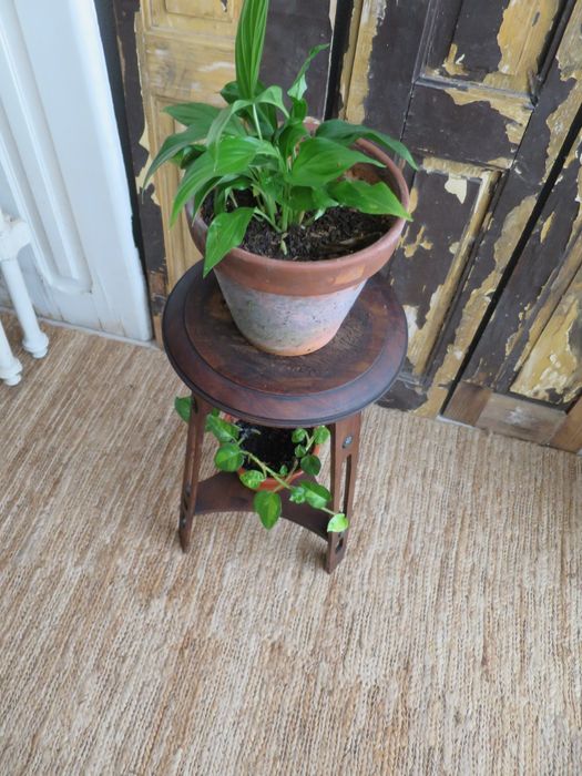 Coluna para vasos em madeira