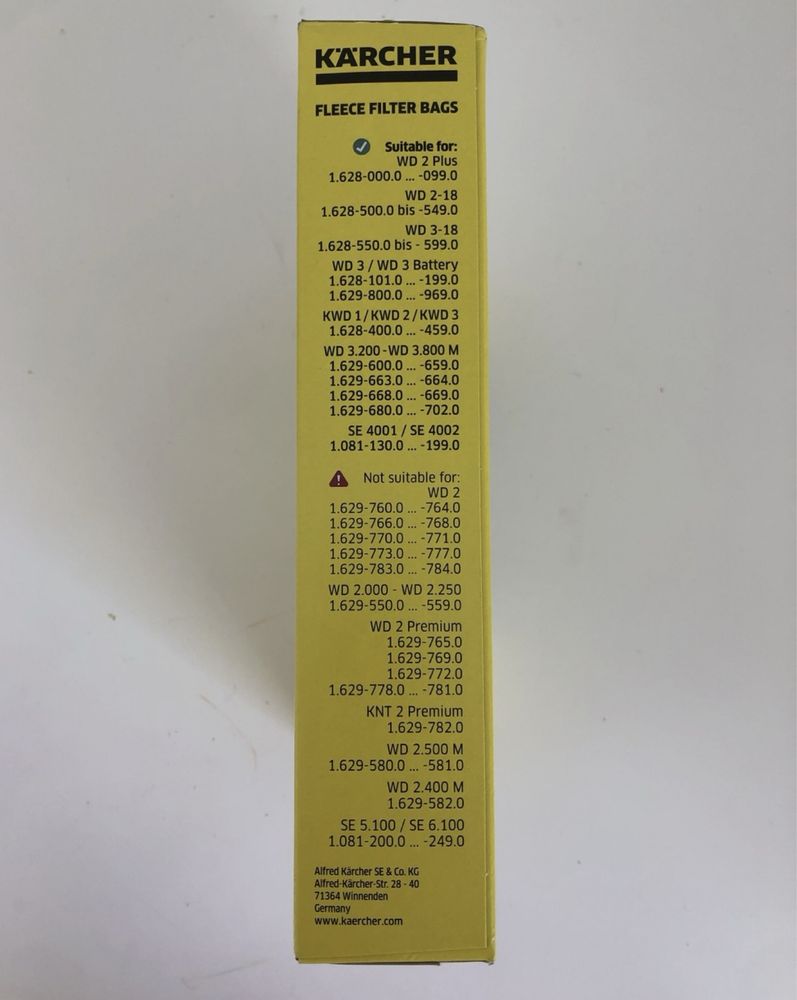 фільтр-мішки для пилососу karcher 2.863-314.0