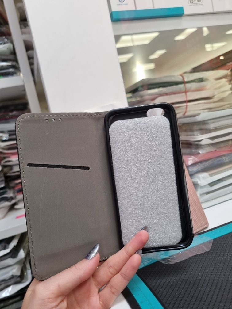 Kabura iphone 6 6s czarna różowe zloto