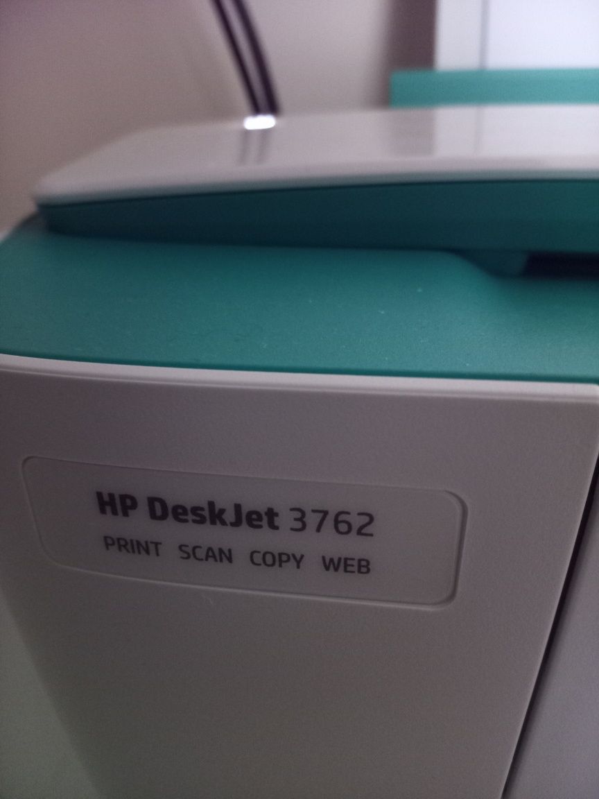 Impressora HP 3762 verde água como nova