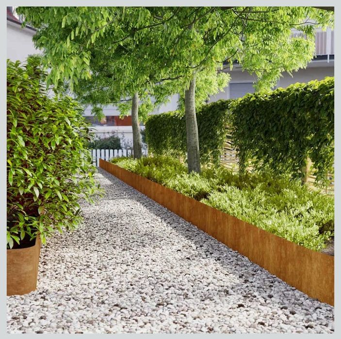 Nowe 20 obrzeża ogrodowe palisada ogrodowa trawnikowa stał kortenowska