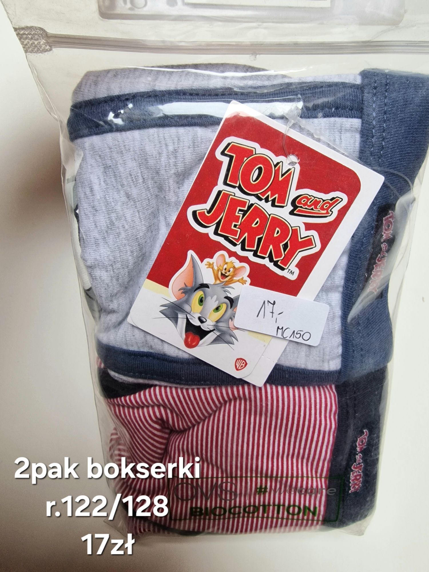 Tom I Jerry 2pak majtki bokserki dla chłopca rozmiar 122-128