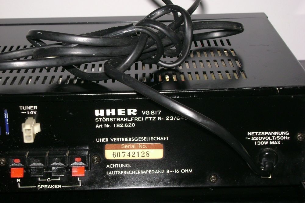 UHER VG 817 Wzmacniacz stereo hi-fi full bass loudness Wysyłka
