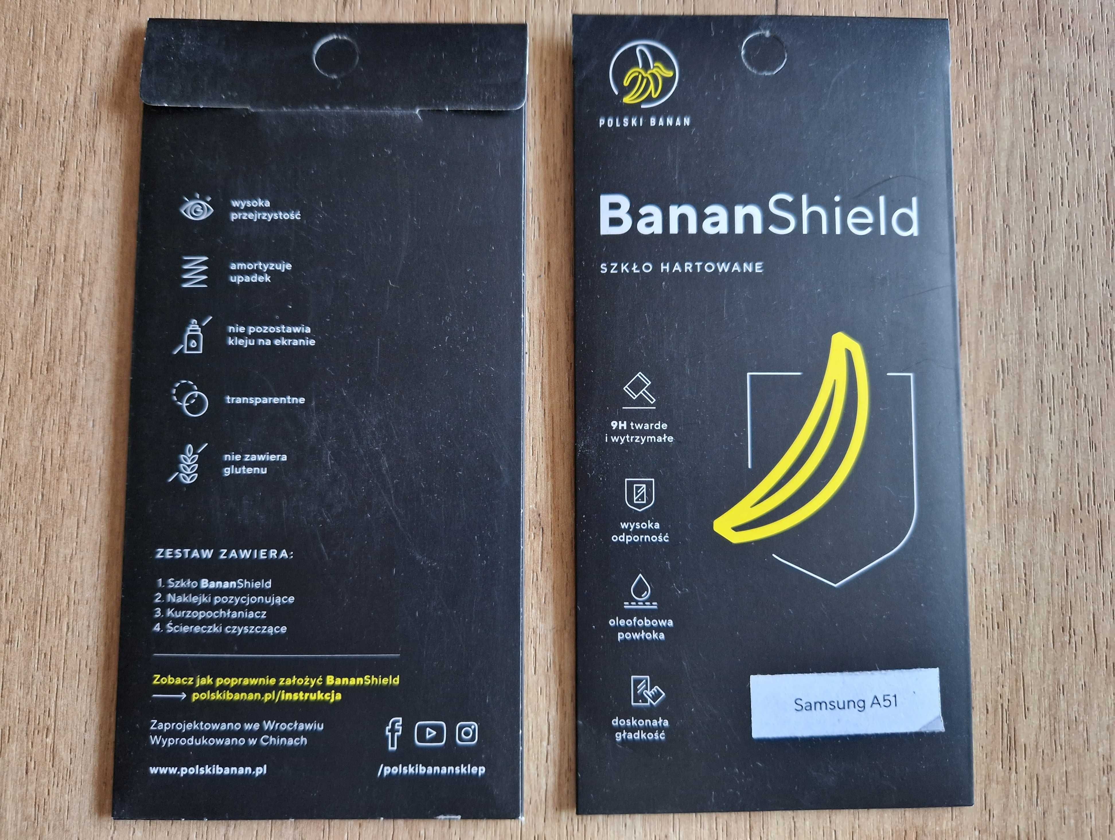 Samsung A51 Szkło hartowane twarde 9H banan shield