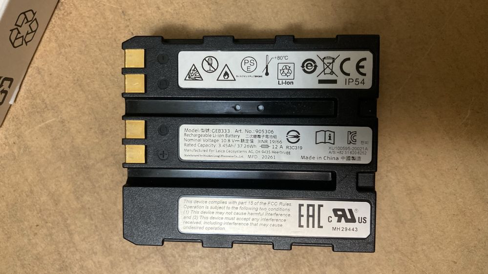 Аккумулятор Leica geb333 (geb334), оригинал