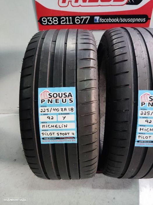 2 pneus semi novos 225-40r18 michelin - oferta dos portes