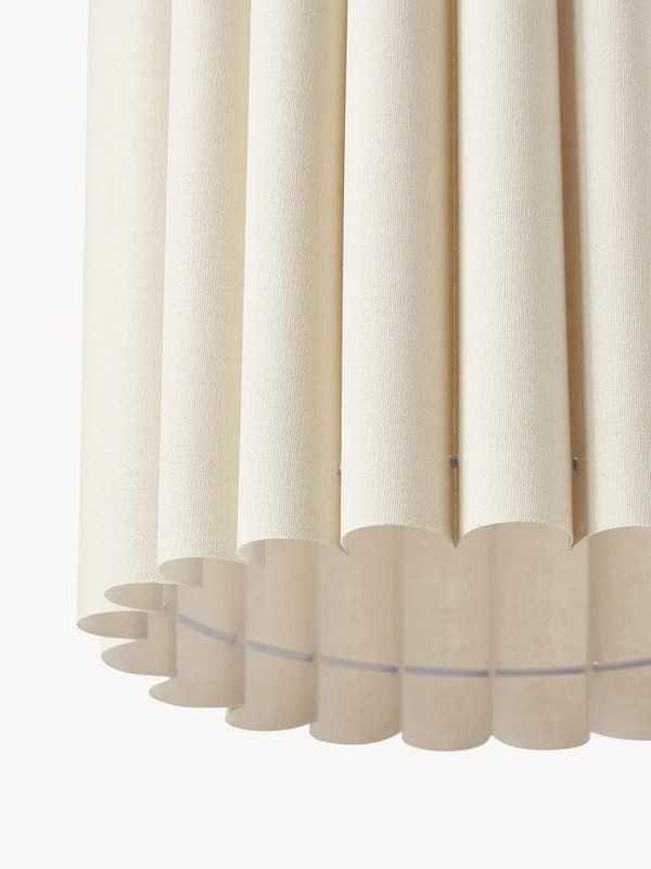 Designerska lampa wisząca z lnu Lucina Jasny beż Ø35xH31cm