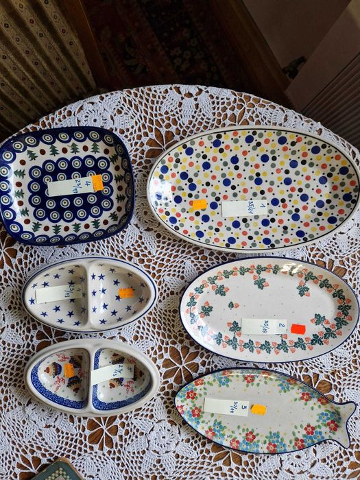 Oryginalna CERAMIKA BOLESŁAWIECKA półmiski  miski salaterki dzbanki