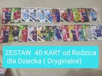 Zestaw 40 Kart Piłkarskich od Rodzica dla Dziecka ( Oryginalne)