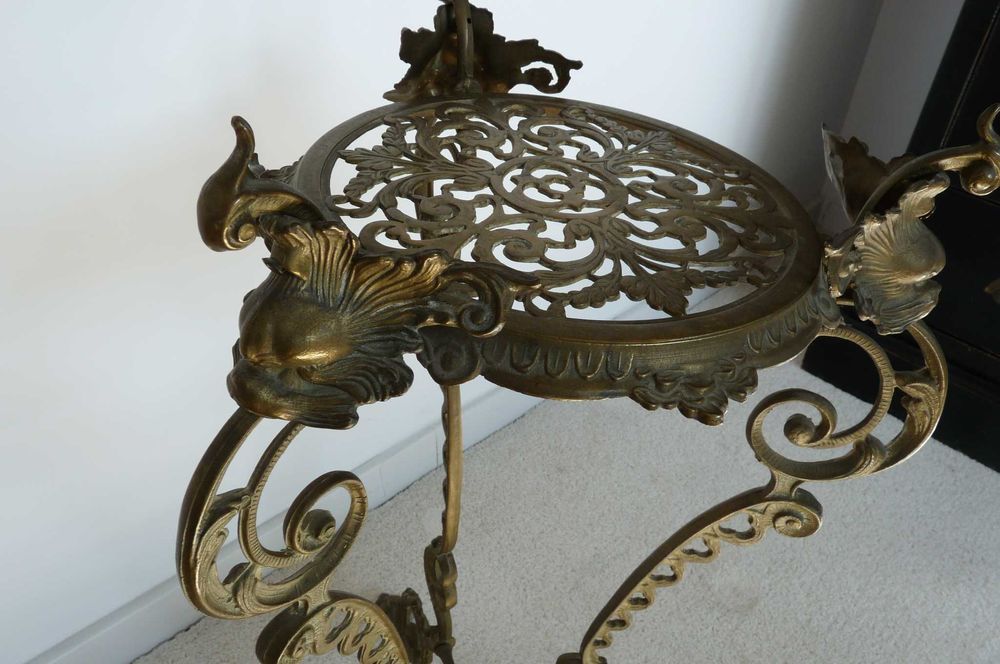 WYPRZEDAŻ PRZEPROWADZKA mosiężny stojak na kwiaty