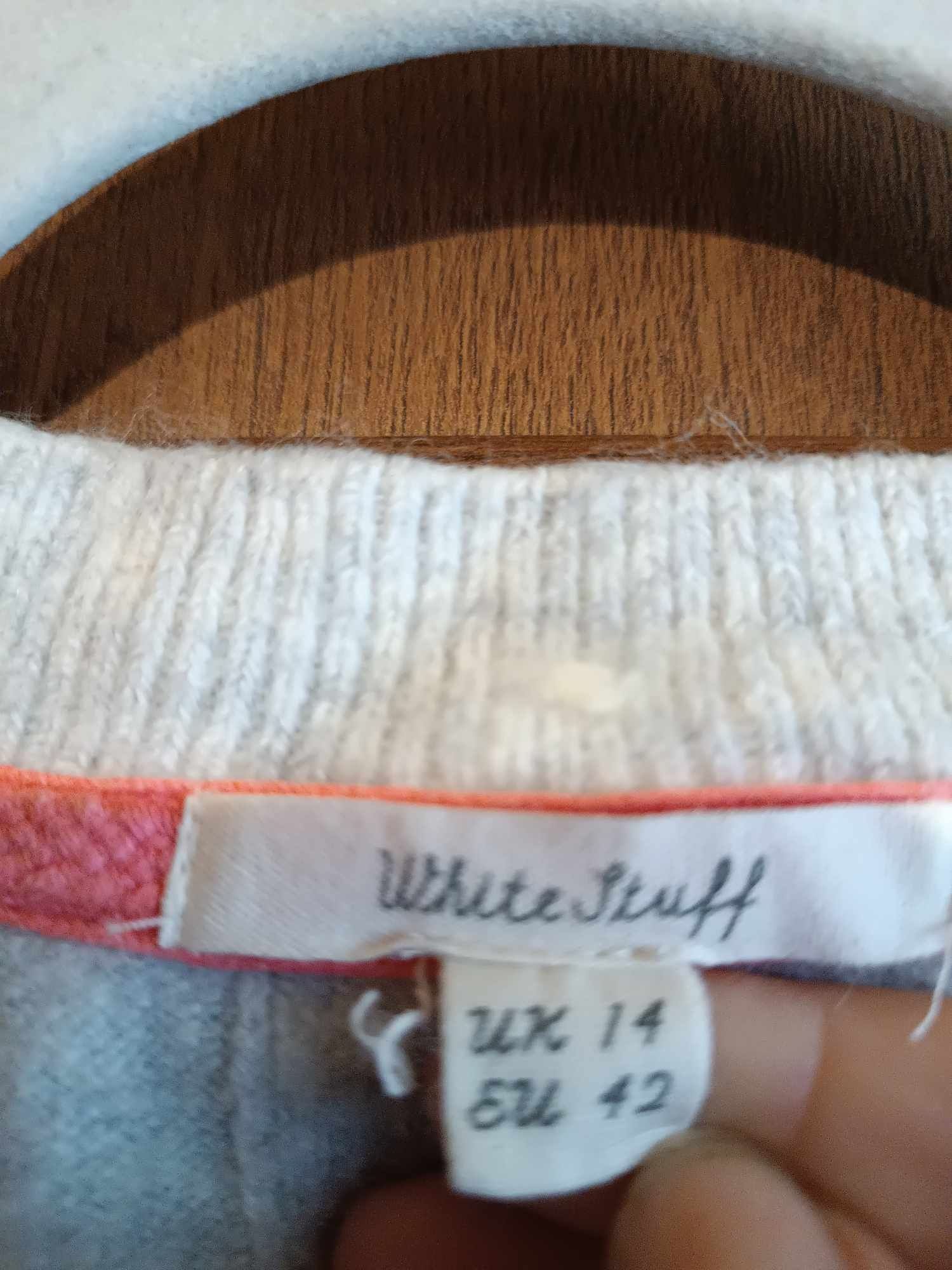 Sweter rozcinany z guzikami wełna wełniany alpaka wiskoza szary XL XXL