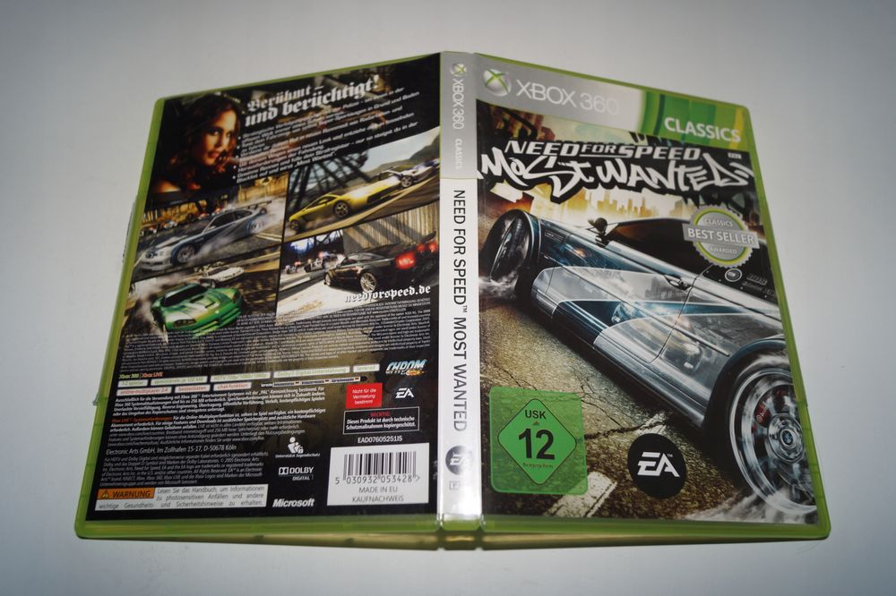 Need For Speed: Most Wanted (2005) Microsoft Xbox 360 Niemiecki W Grze