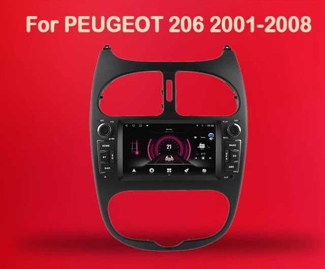 Auto-rádio Android 14 Peugeot 206 de 2001 a 2008