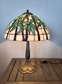 Lampa witrażowa, wzór tiffany bambus, lampka nocna
