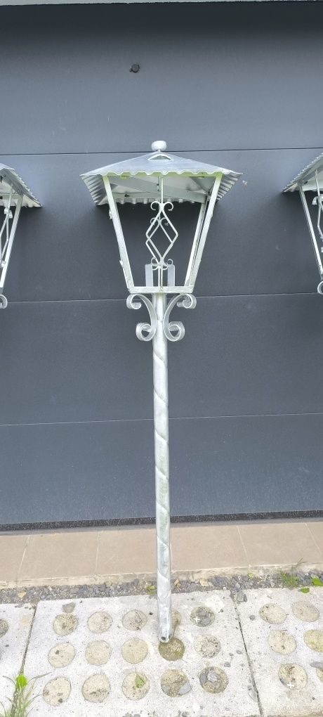 Lampy Stalowe Ogrodowe 6 szt  Ocynk Kute Ręczna praca