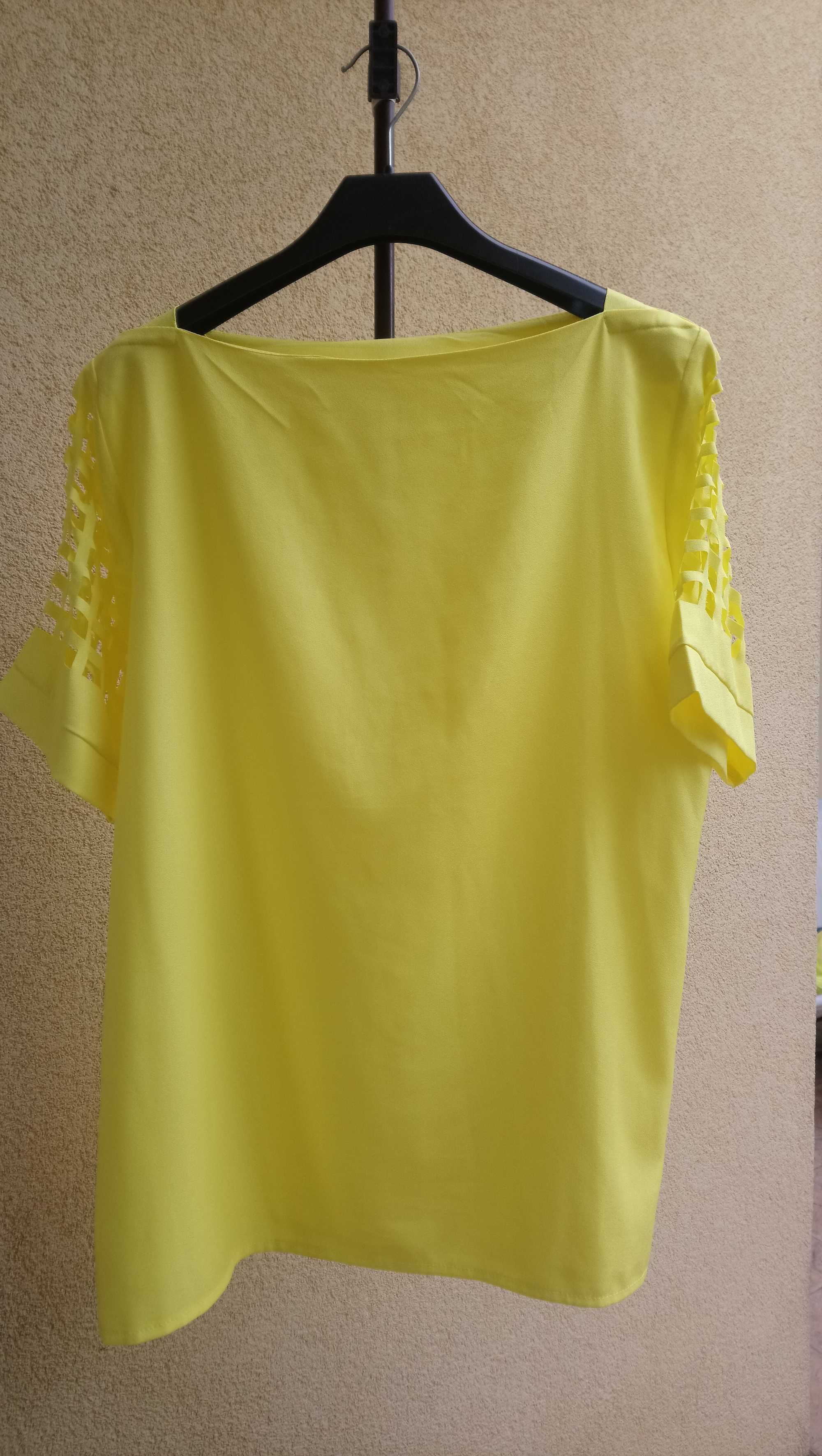 bluzka elegancka ma ozdobne rękawy rozm -XL  nowa  Tanio