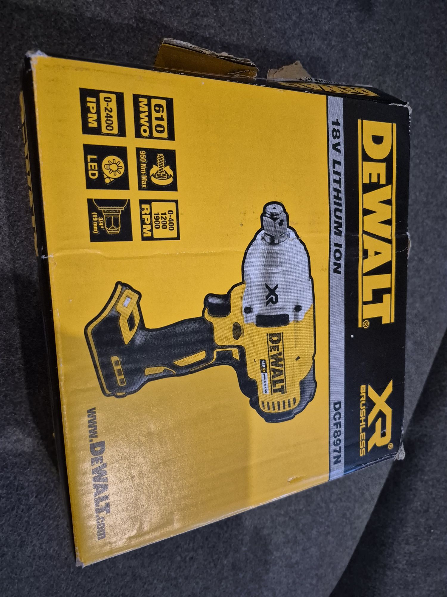 DEWALT.klucz udarowy 3/4" 18V DCF897N 950Nm BEZ AKU. I ŁAD.