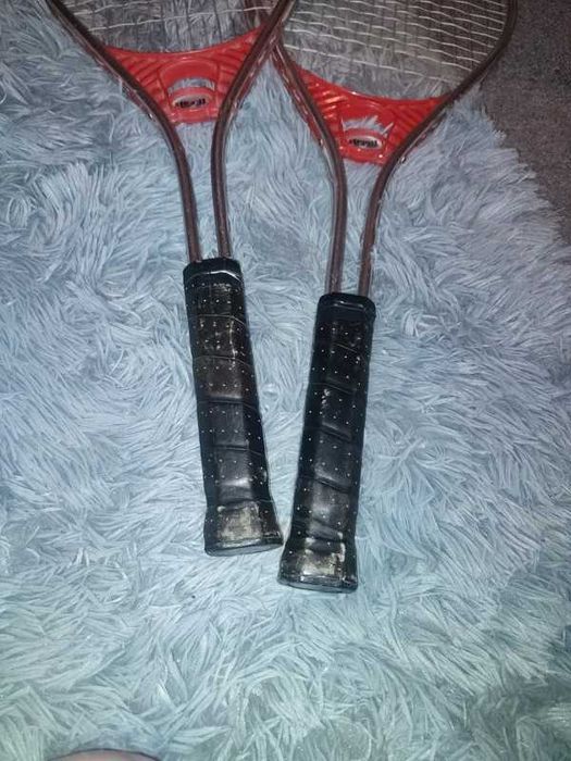 zestaw 2 szt Metalowych rakiet tenisowych Polonez Stomil z PRL-u