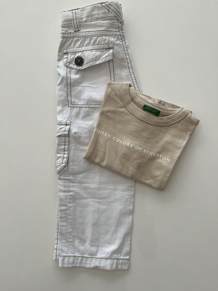 Calça fresca e t-shirt Benetton, 82-86cm