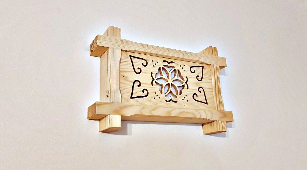 Lampa góralska, kinkiet - Styl Zakopiański