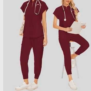 Nowy uniform medyczny Rozm. S,  bordowy
