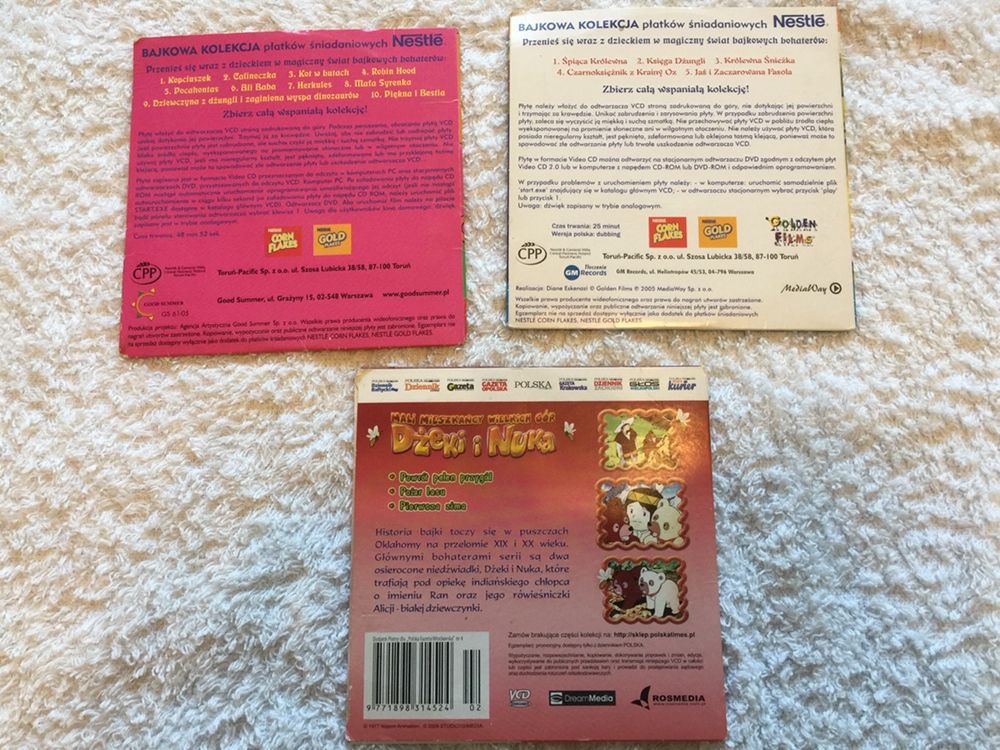 3x dvd bajki dla dzieci Disney okazja dla dziecka bajeczki
