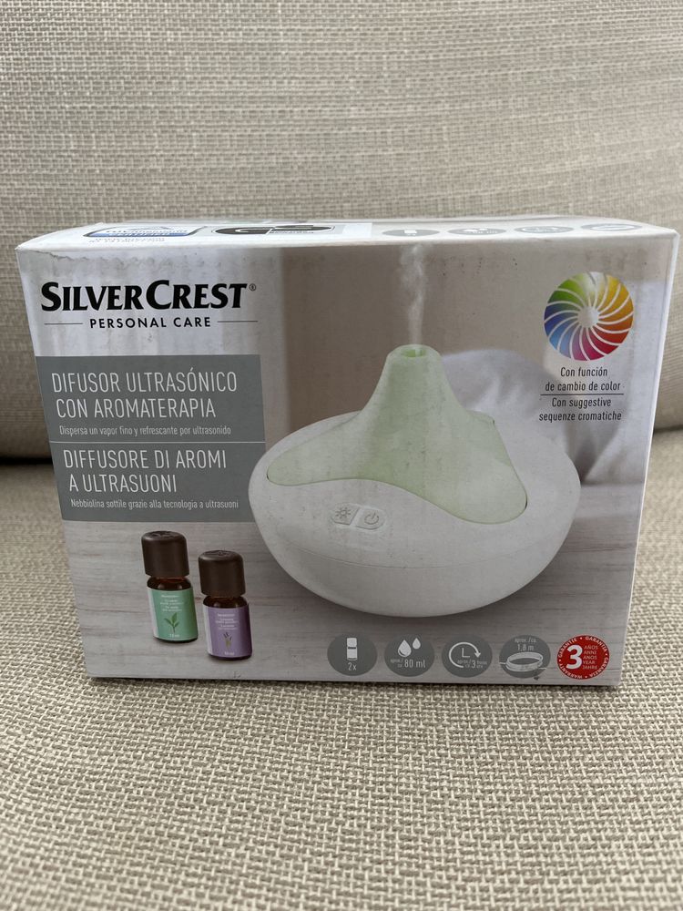 Difusor ultra-sónico com aromaterapia silvercrest